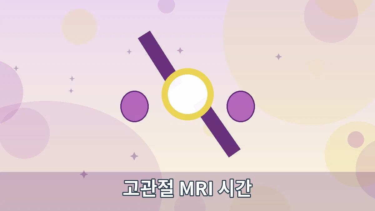 고관절 MRI 시간 안내 이미지